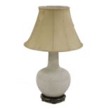 A Chinese-style crackle-glazed ceramic table lamp,