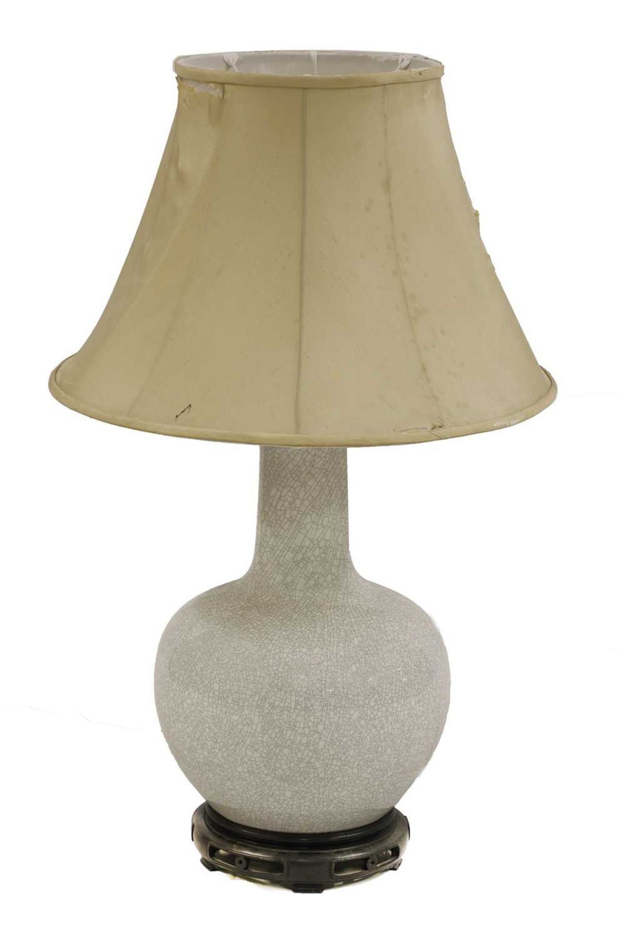 A Chinese-style crackle-glazed ceramic table lamp,