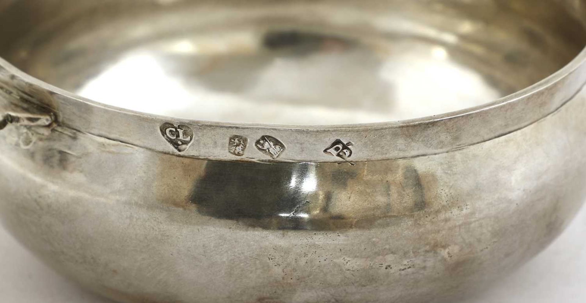A George I silver Britannia bleeding bowl, - Image 4 of 5