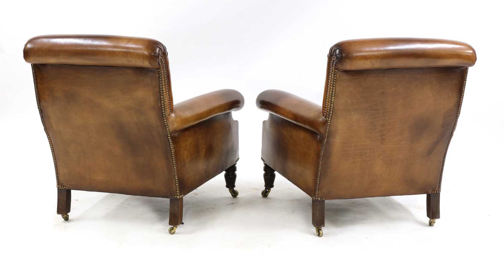 A pair of club chairs, - Image 3 of 3
