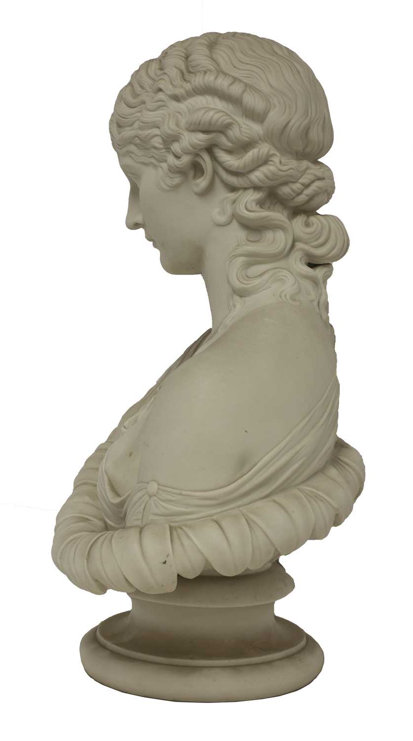 Clytie, a Copeland Parian bust on a socle, - Bild 2 aus 7