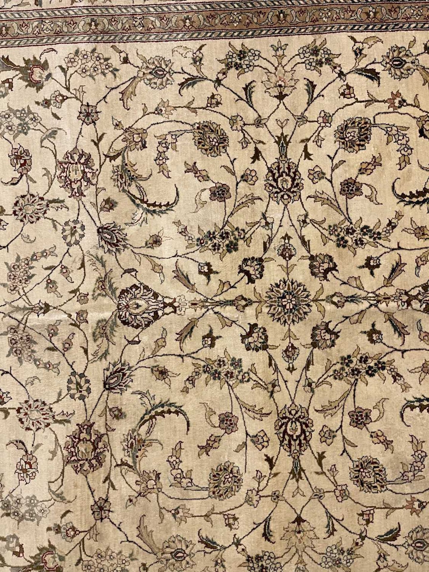 A Persian wool and silk Tabriz rug, - Image 9 of 17