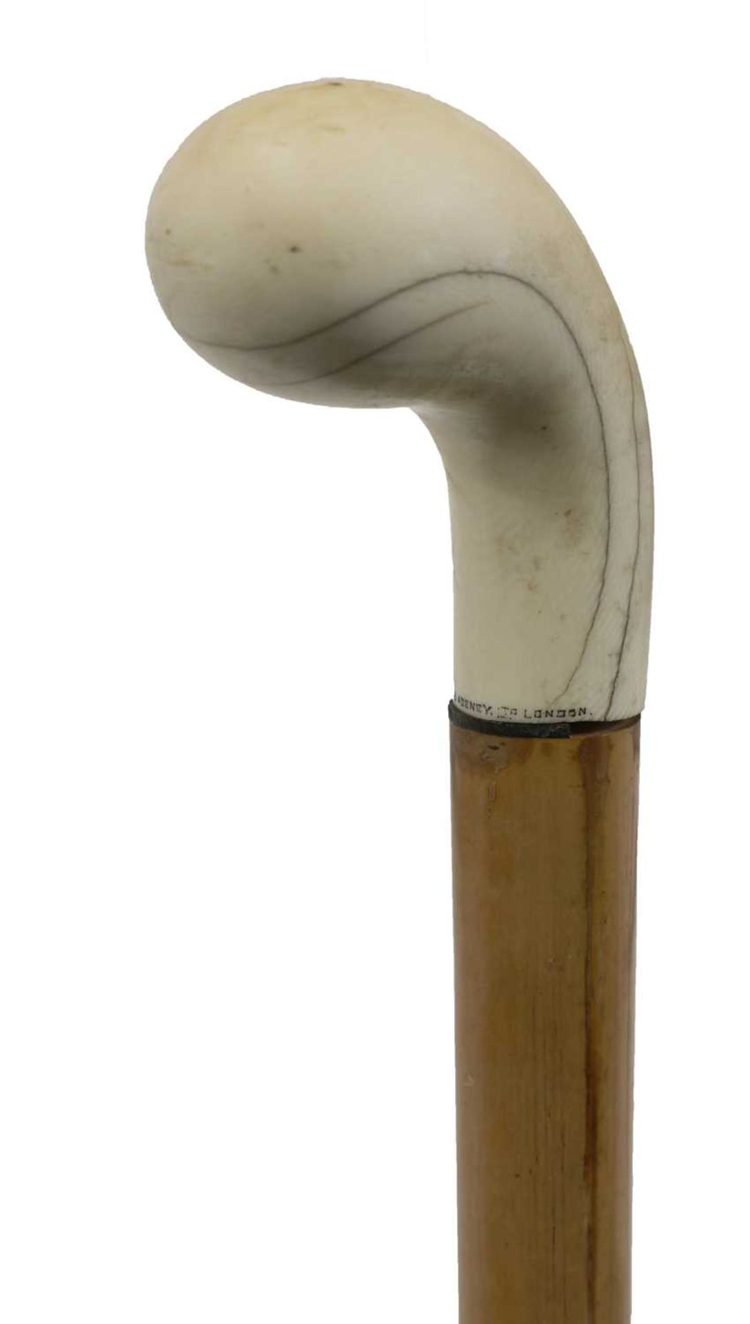 An ivory-handled walking stick, - Bild 2 aus 3