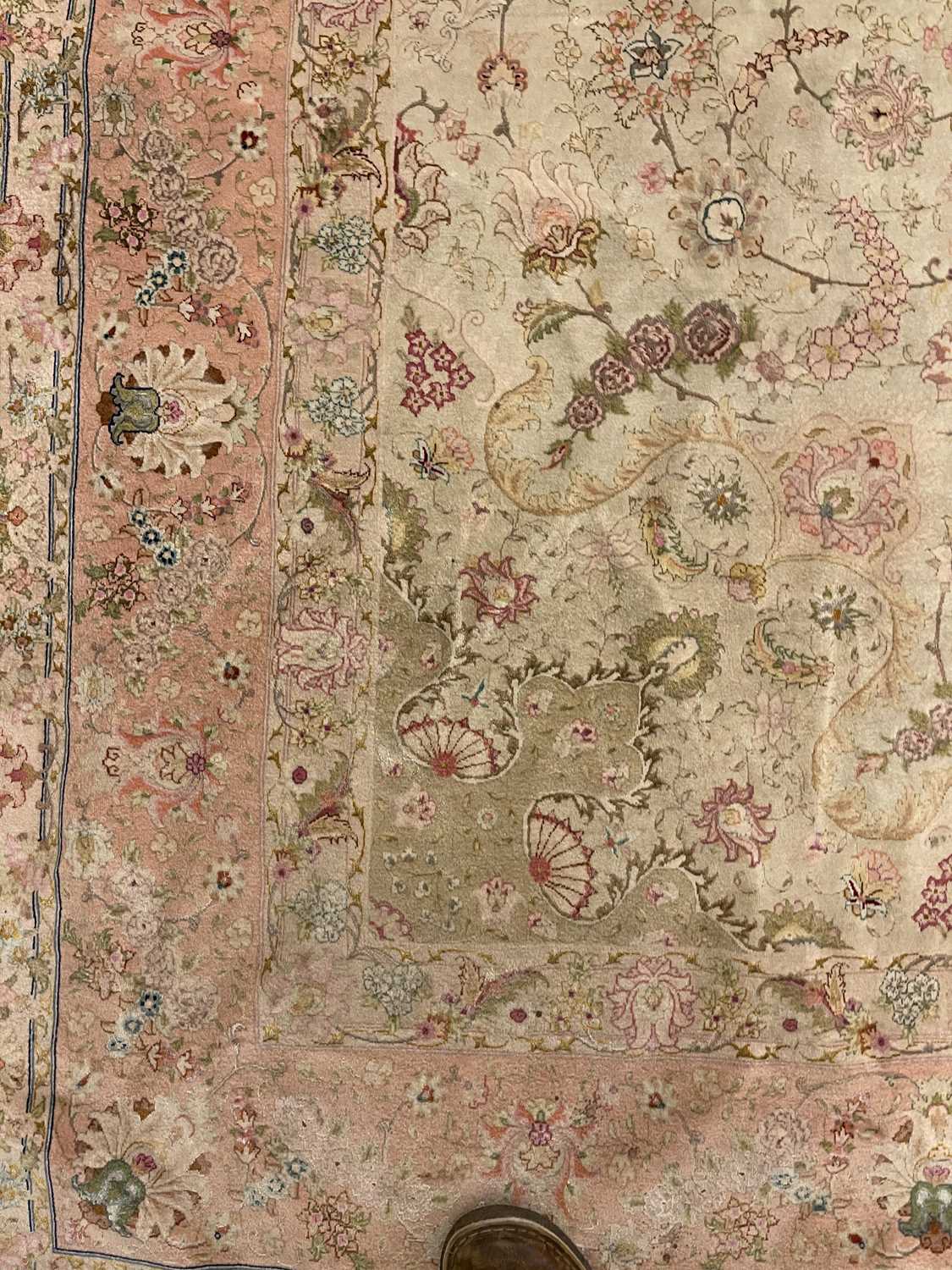 A Persian wool and silk Tabriz rug, - Image 12 of 34
