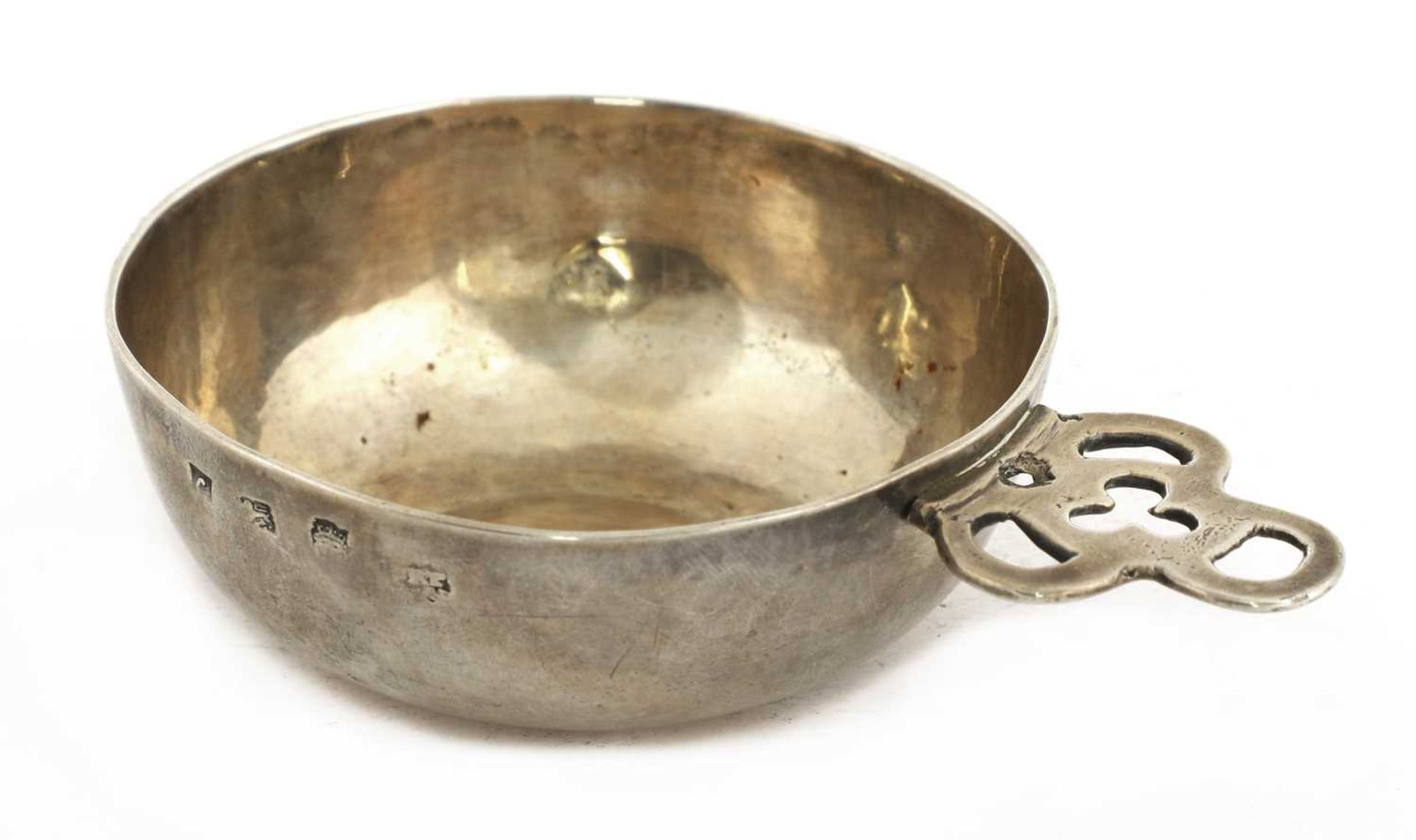 A silver wine taster or bleeding bowl, - Image 2 of 5