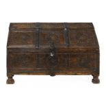 An oak reliquary box,