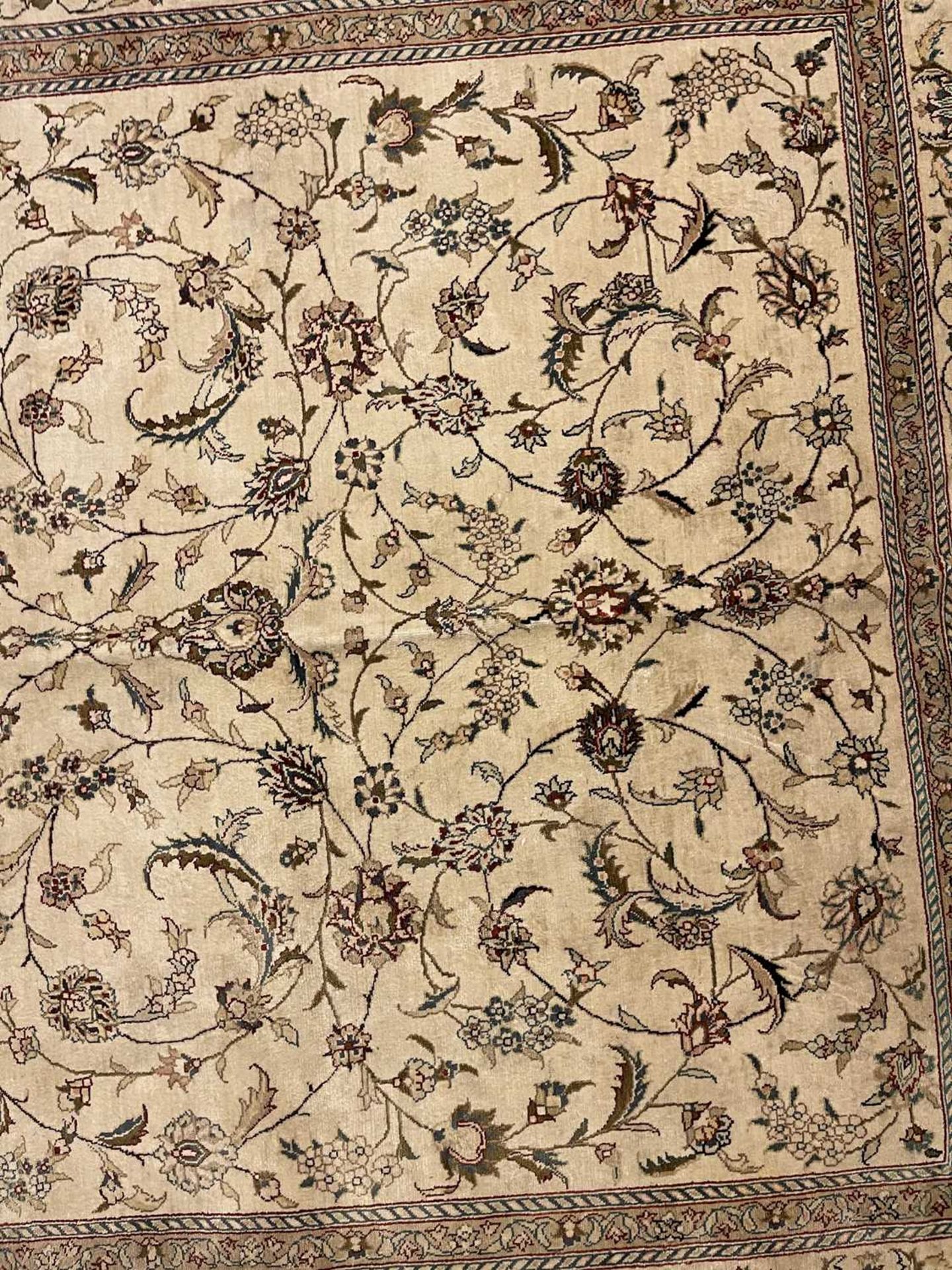 A Persian wool and silk Tabriz rug, - Image 10 of 17