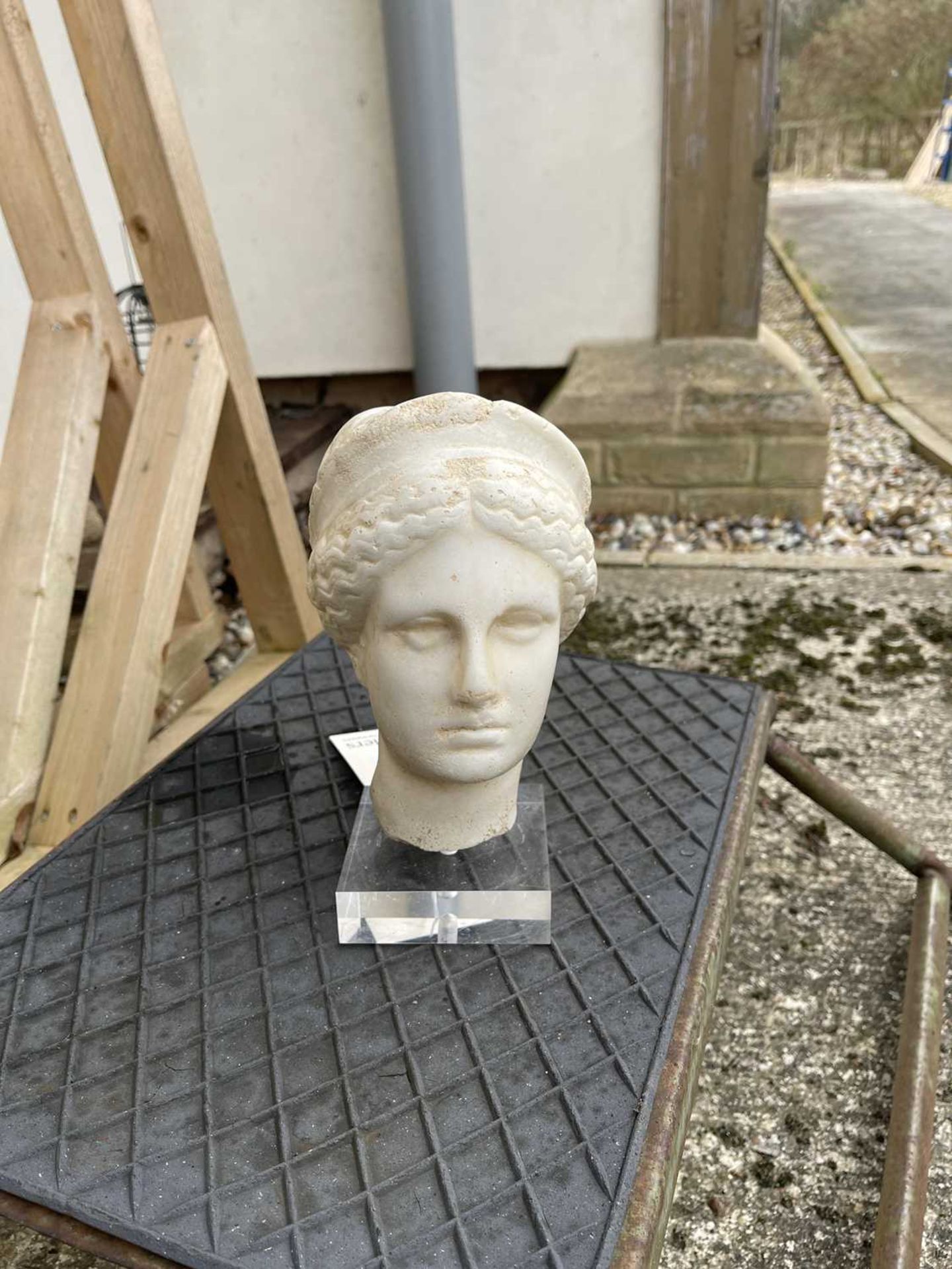 A grand tour carved marble or limestone head of Diana, - Image 25 of 30