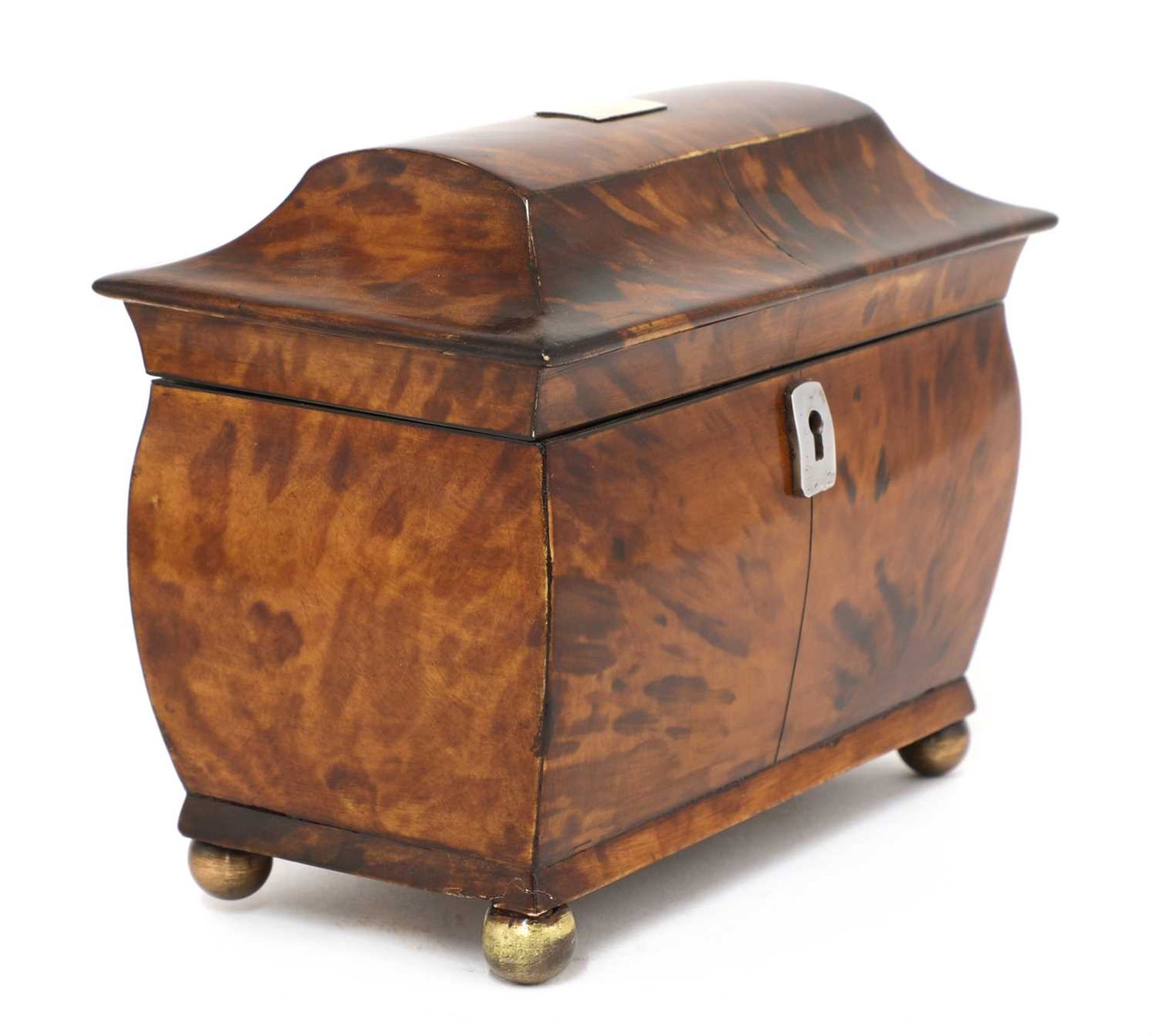 A tortoiseshell tea caddy, - Bild 2 aus 5