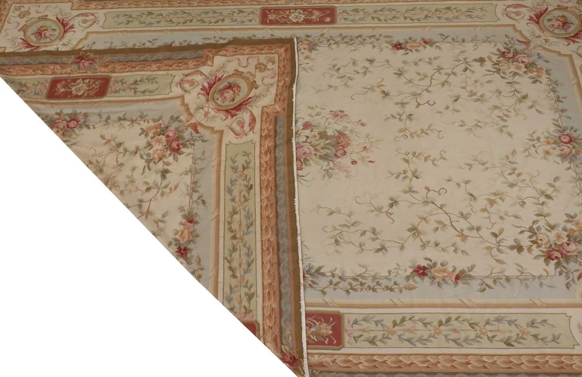 An extremely large Aubusson design needlework carpet, - Image 2 of 21