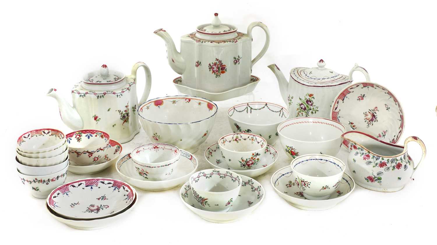 New Hall porcelain teawares,