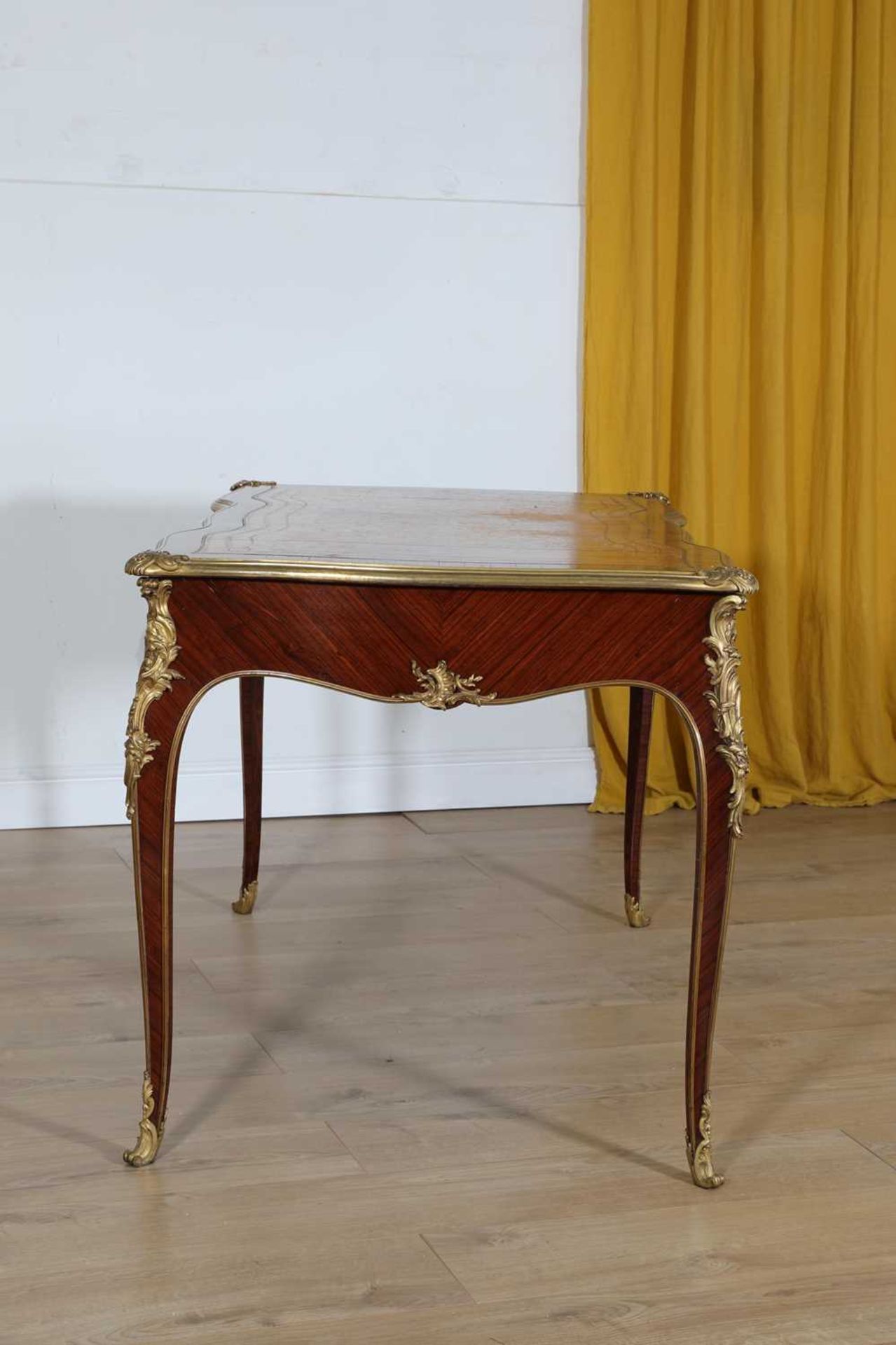 A French Louis XV-style kingwood and ormolu mounted bureau plat, - Image 5 of 12