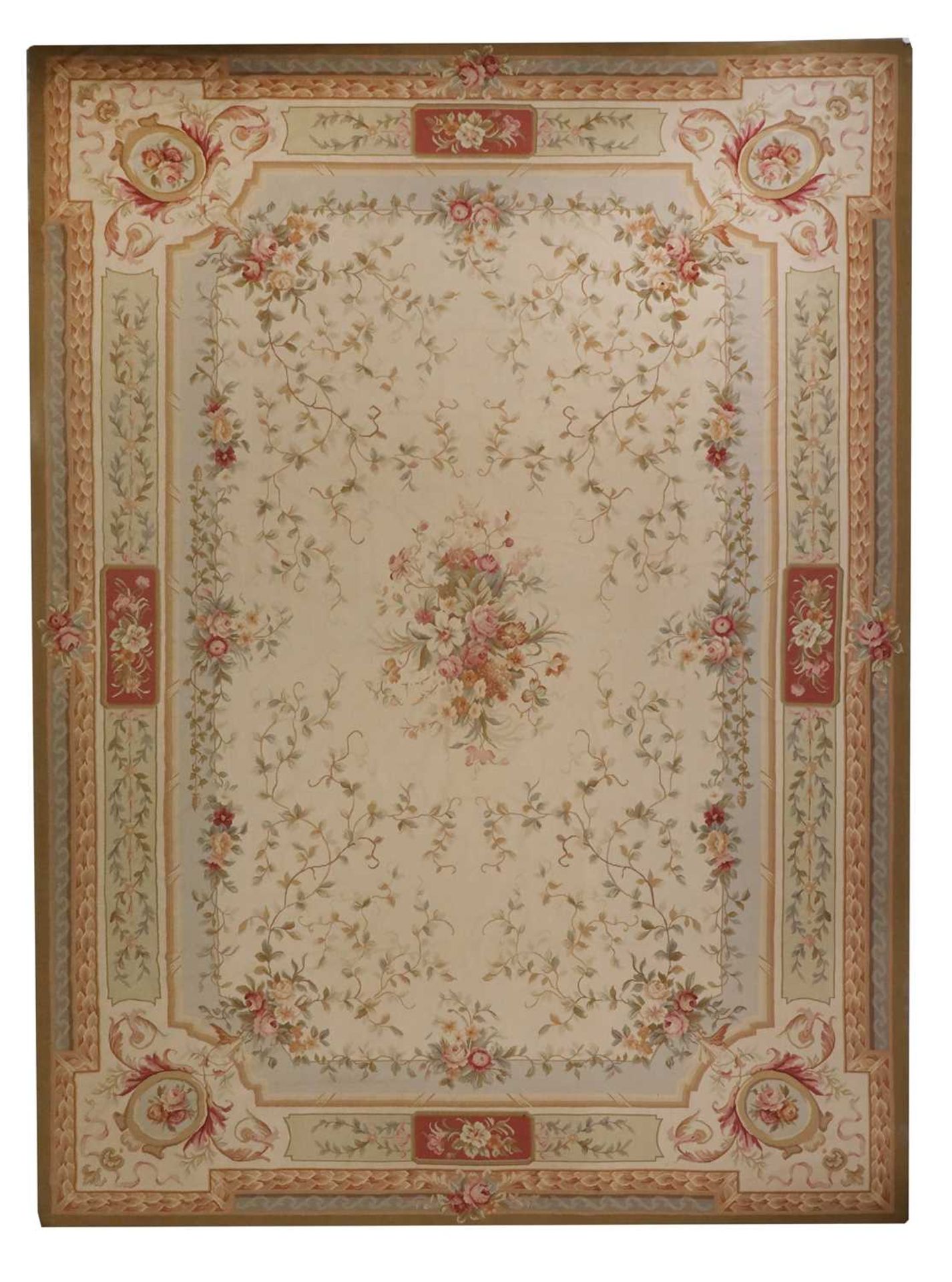 An extremely large Aubusson design needlework carpet,