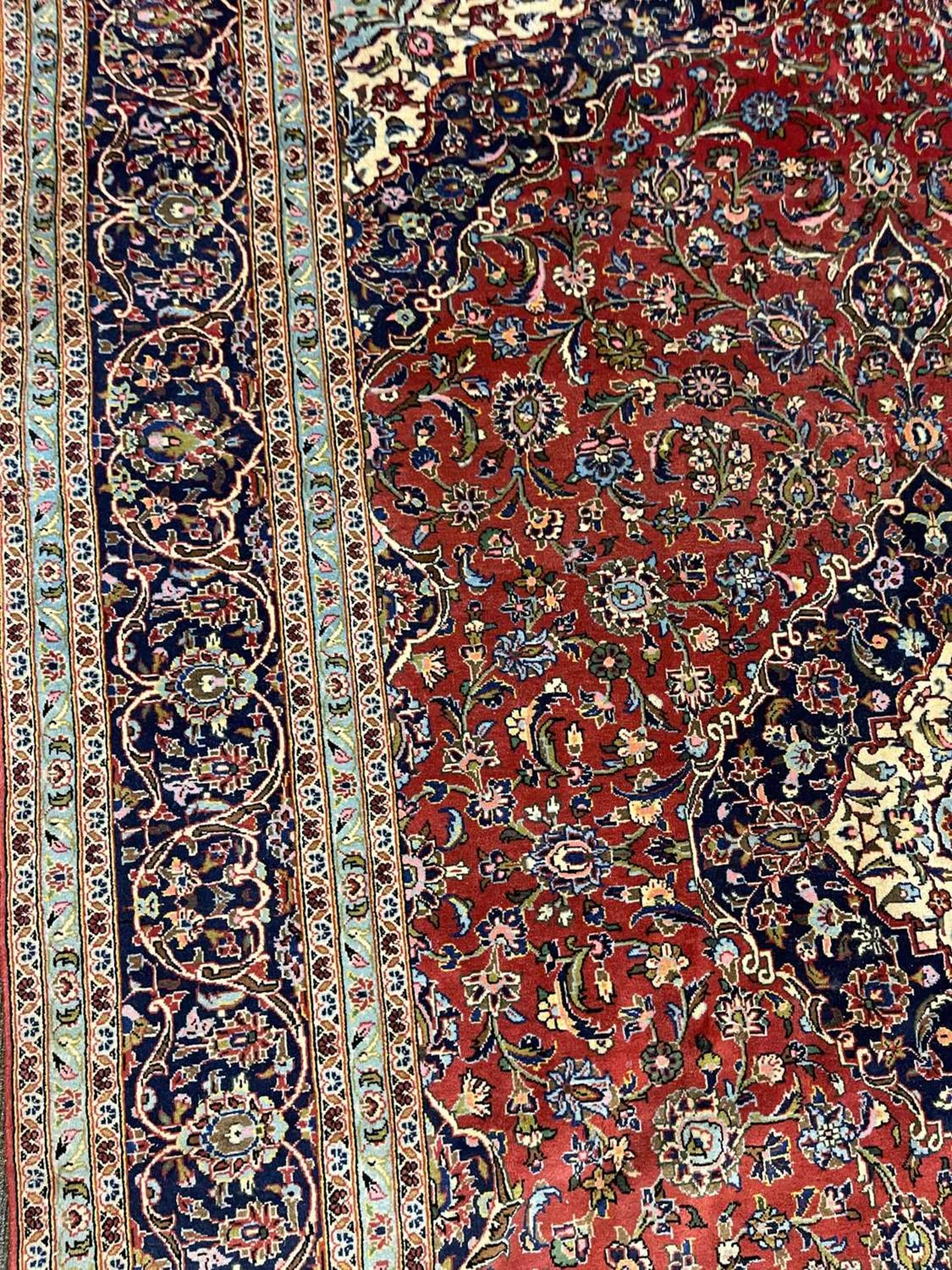 A Persian Kashan carpet, - Image 6 of 15