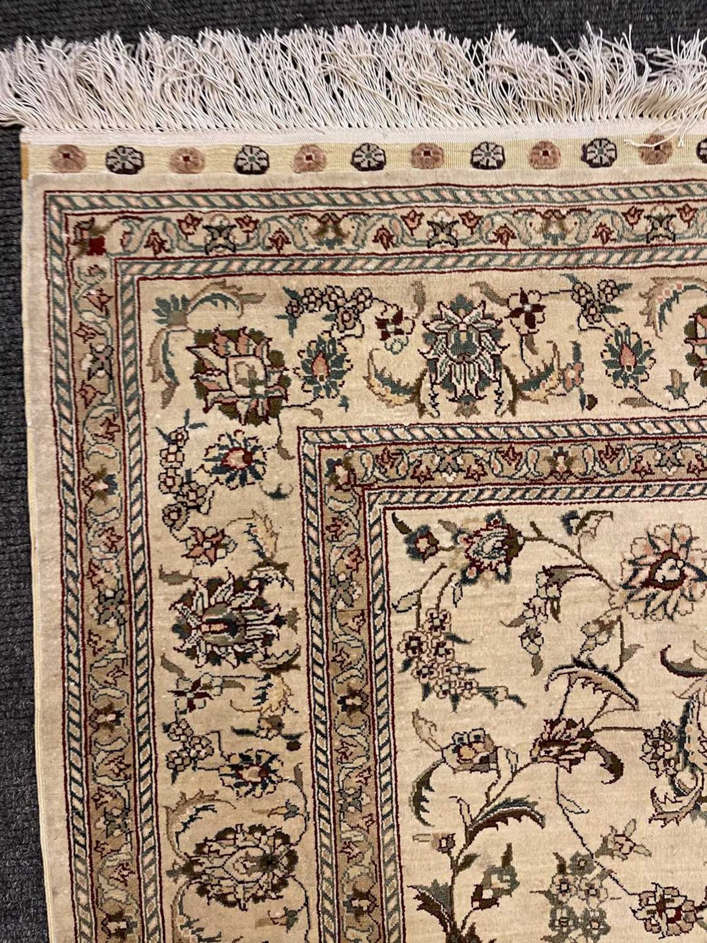 A Persian wool and silk Tabriz rug, - Image 8 of 17