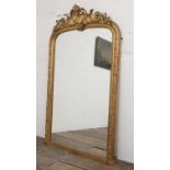 A French Louis XV-style giltwood mirror,