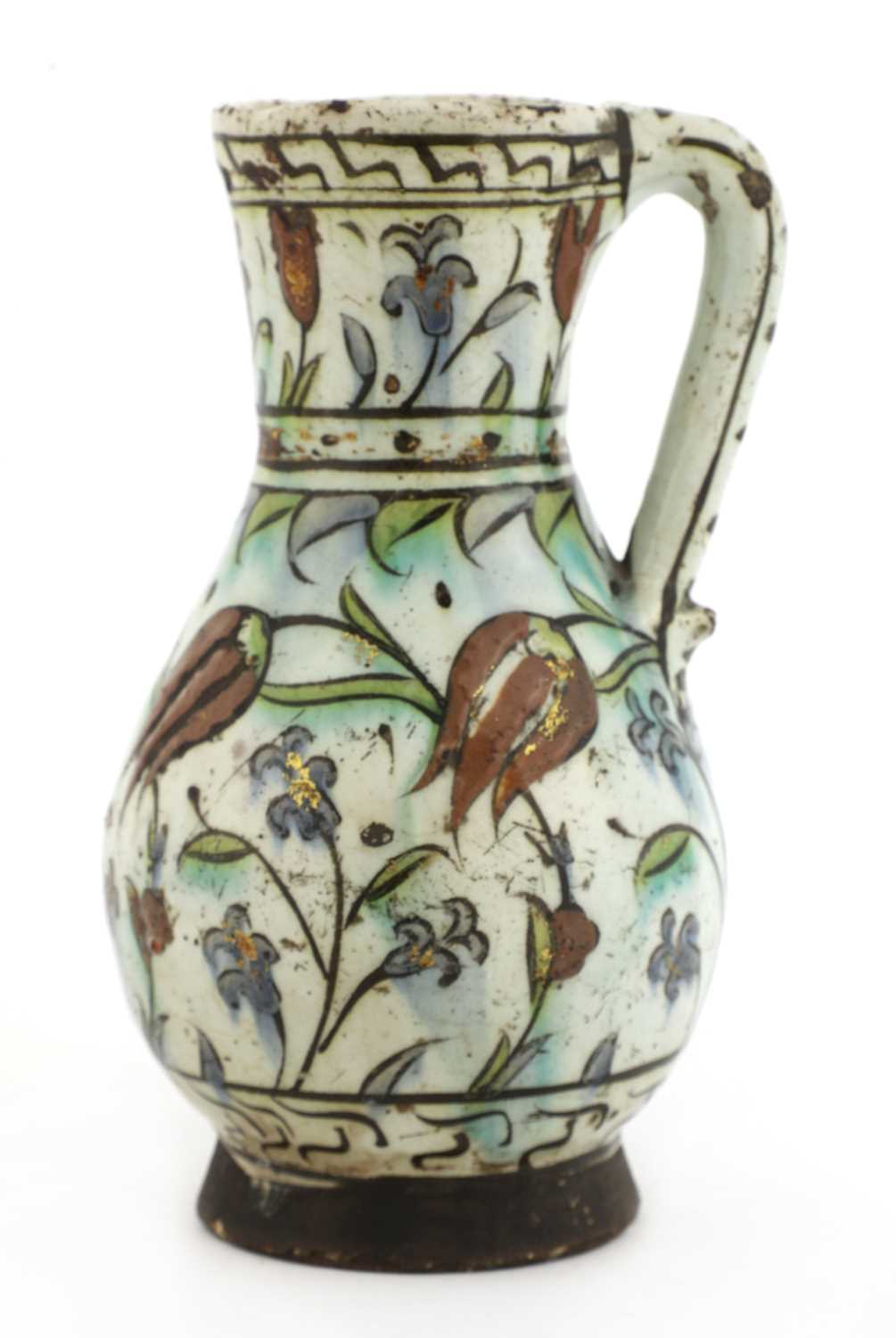 An Ottoman Iznik pottery jug,