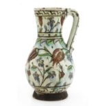 An Ottoman Iznik pottery jug,
