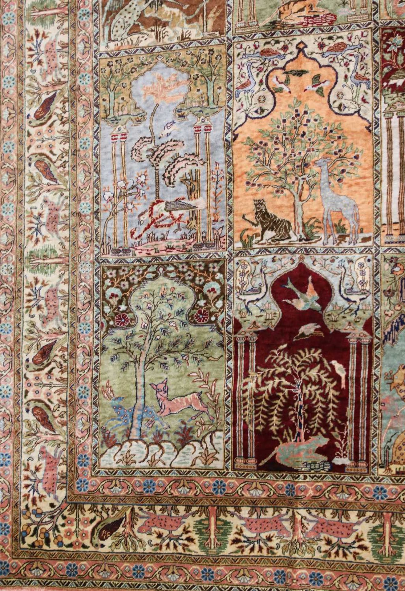 A Turkish silk Kayseri rug, - Image 2 of 12