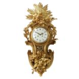 A large and impressive Louis XVI gilt-bronze cartel clock,