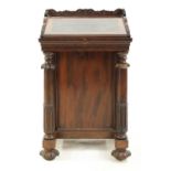 A William IV mahogany davenport,