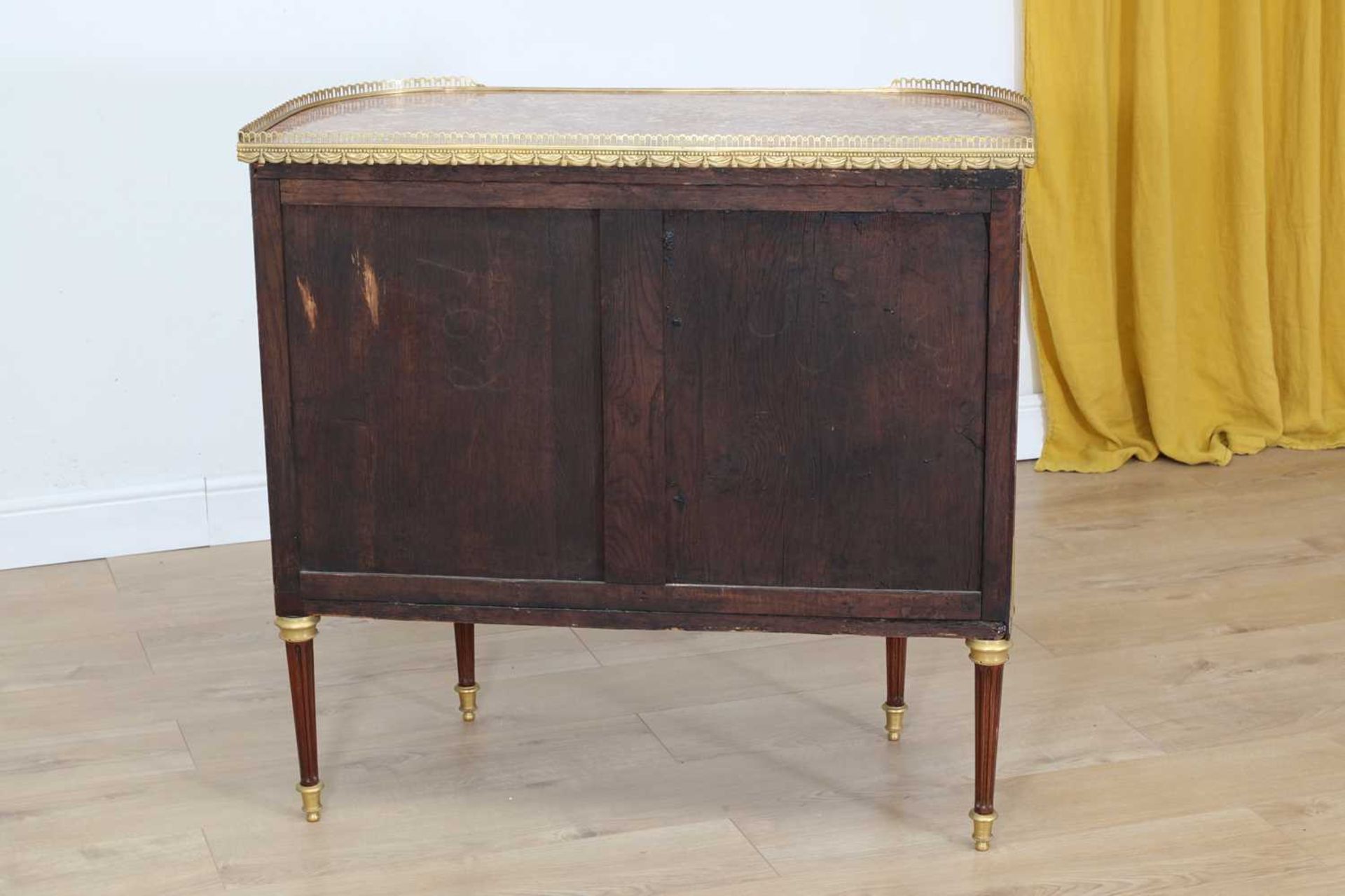 A French Louis XVI-style mahogany and ormolu mounted commode, - Image 3 of 7