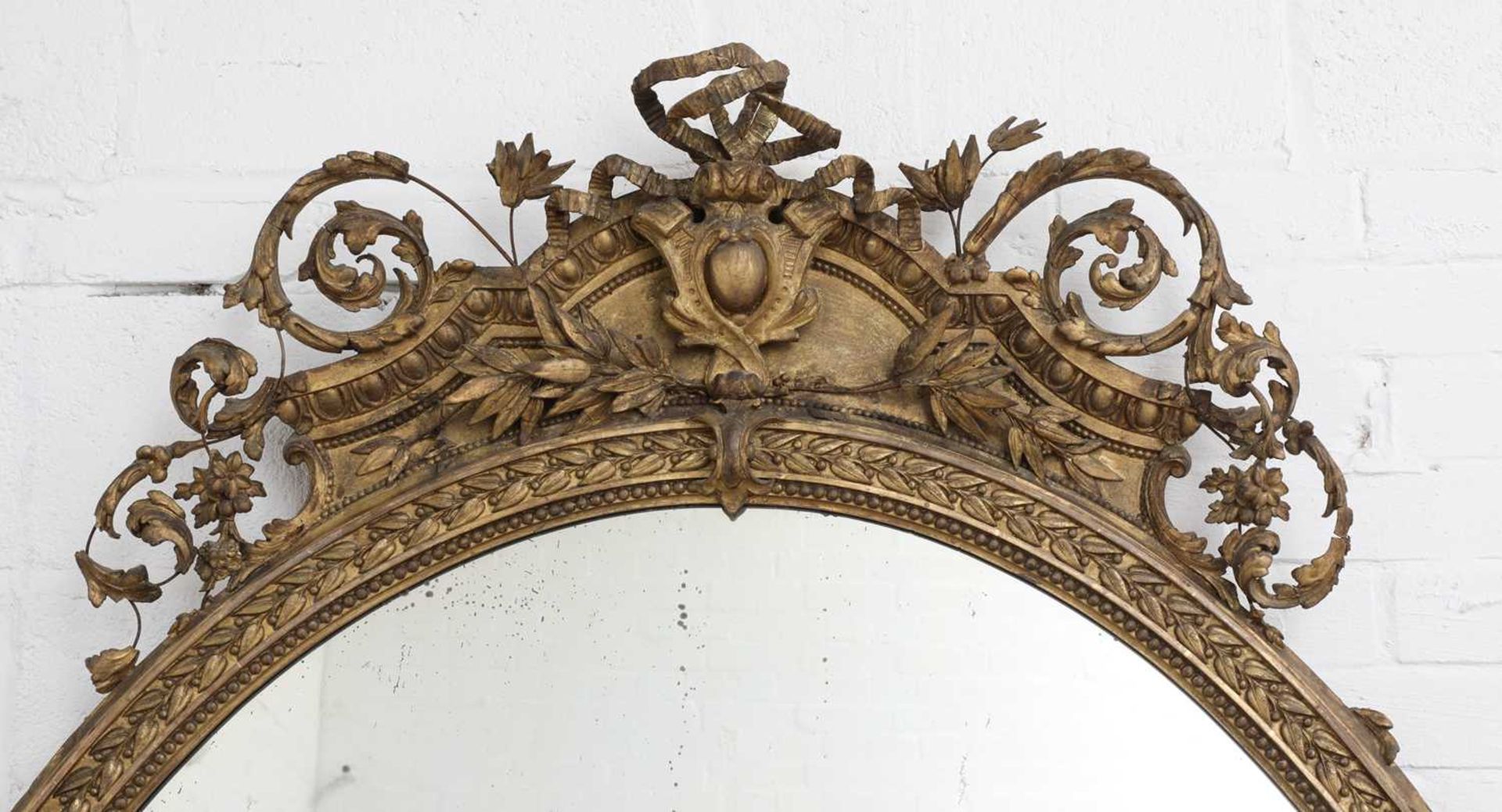 A large gilt overmantel mirror, - Image 2 of 4