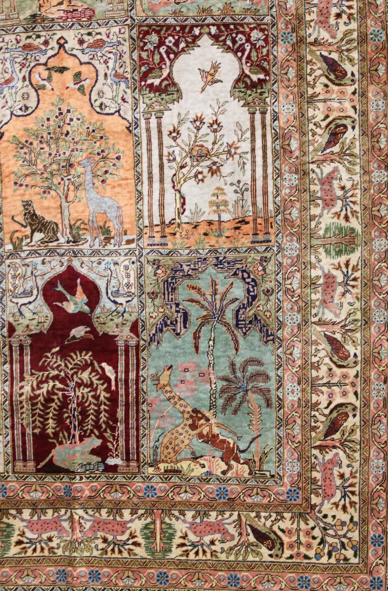 A Turkish silk Kayseri rug, - Image 3 of 12