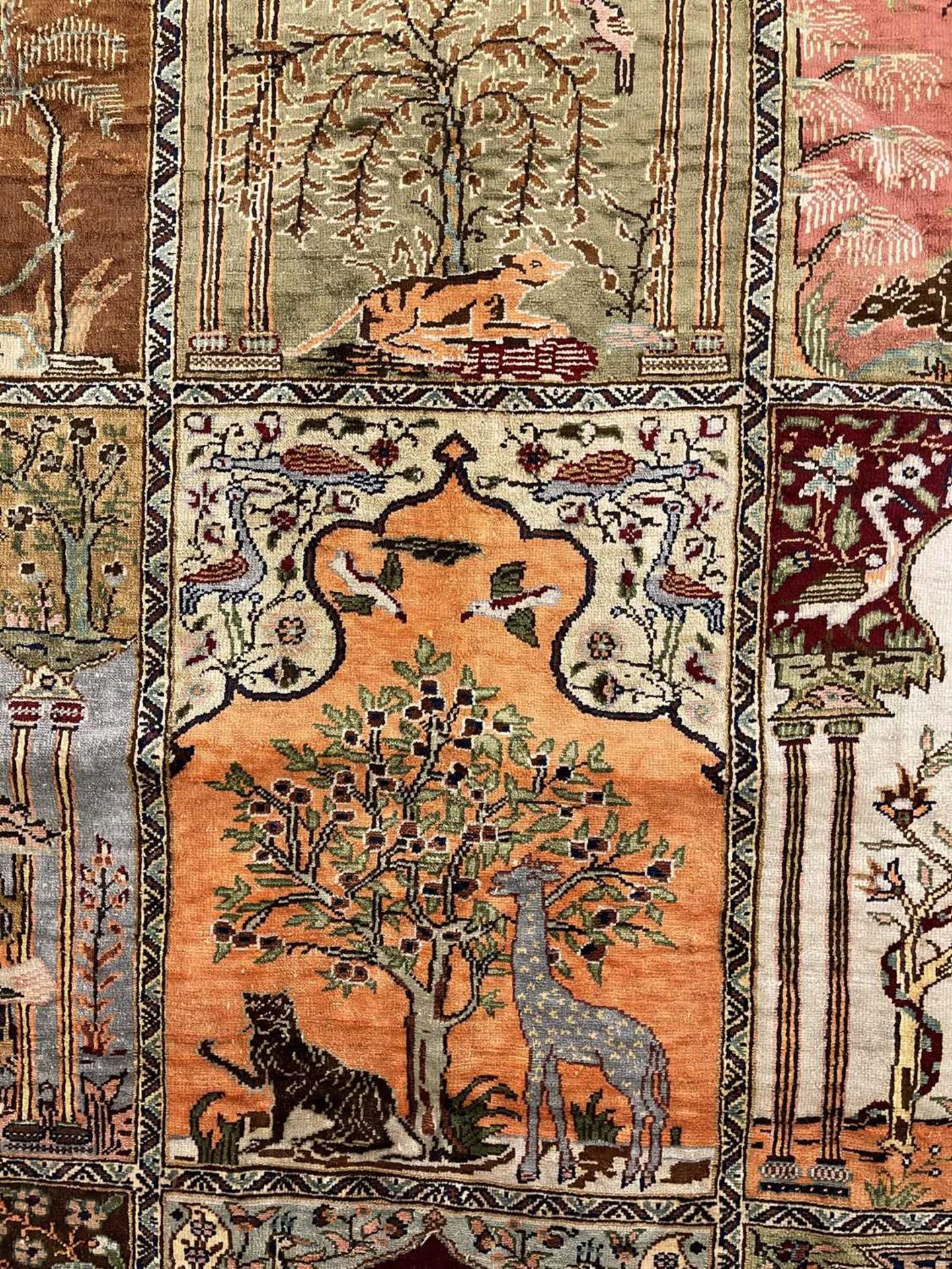 A Turkish silk Kayseri rug, - Image 10 of 12