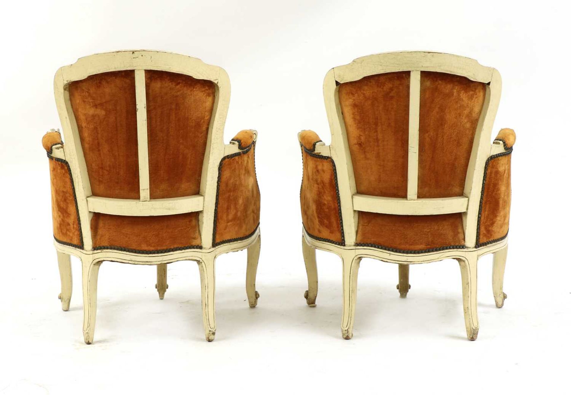 A pair of French Louis XV-style fauteuils, - Image 5 of 8