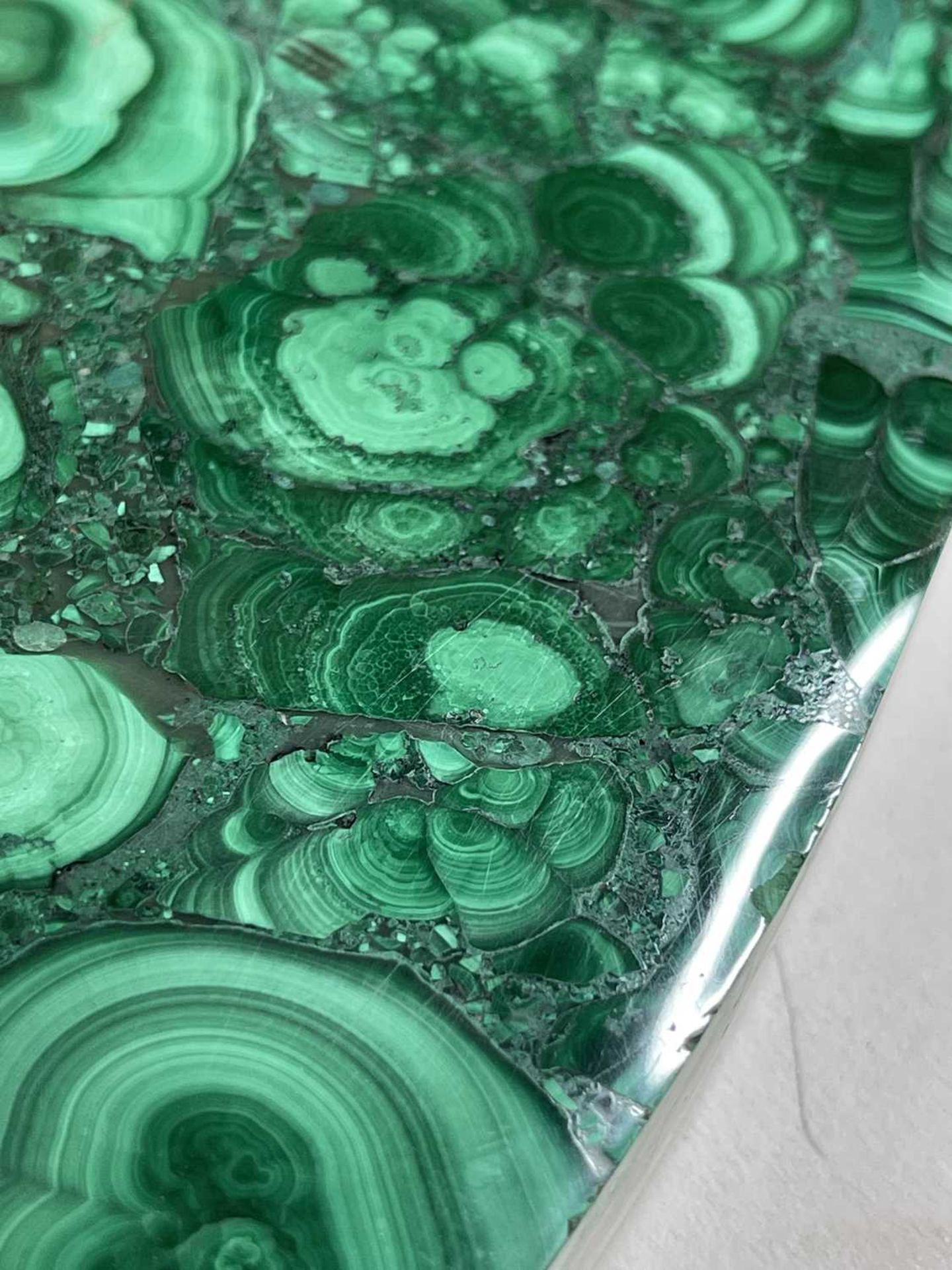 A near pair of malachite tabletops, - Image 53 of 55