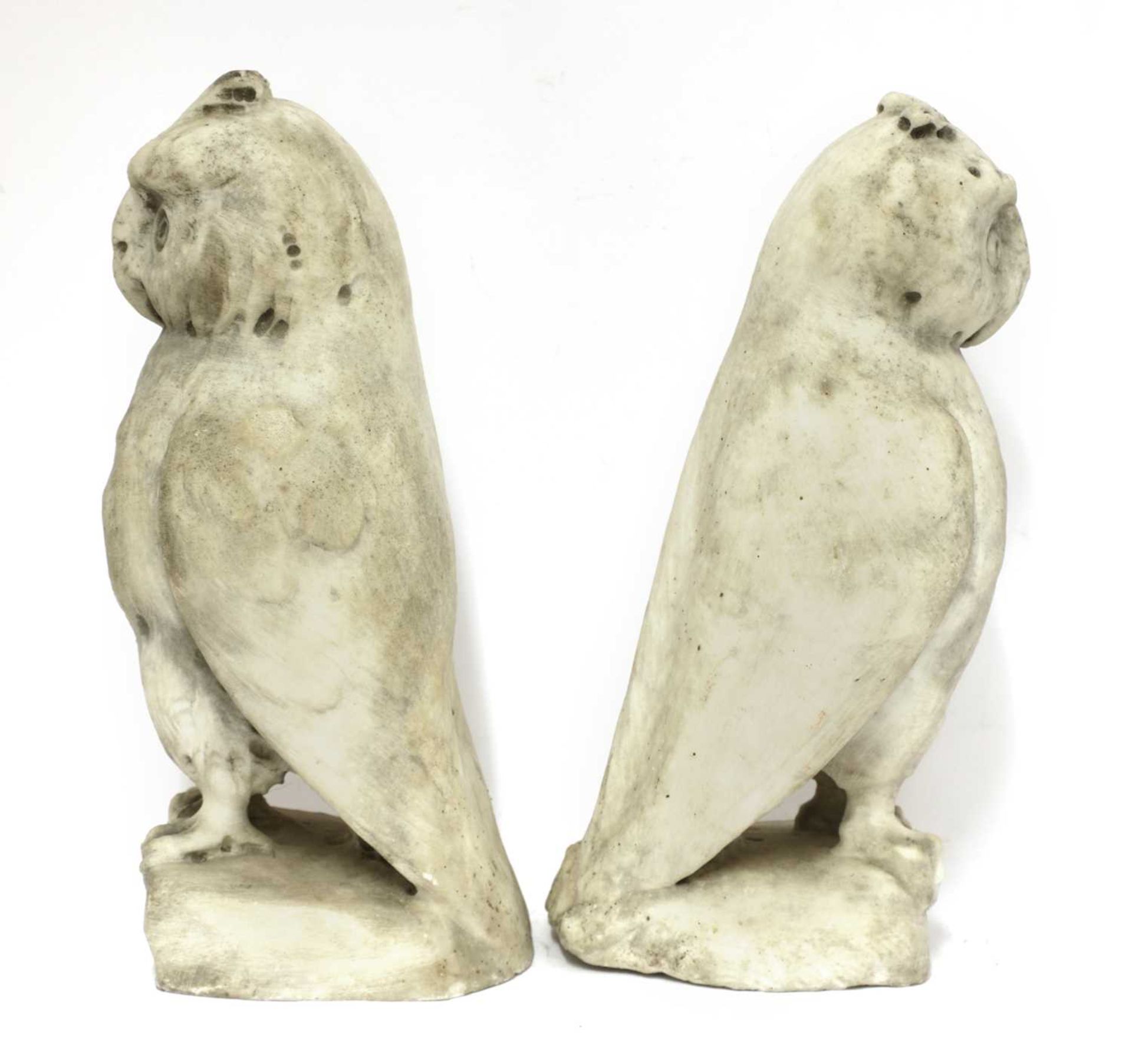 A pair of carved marble owls - Image 3 of 35