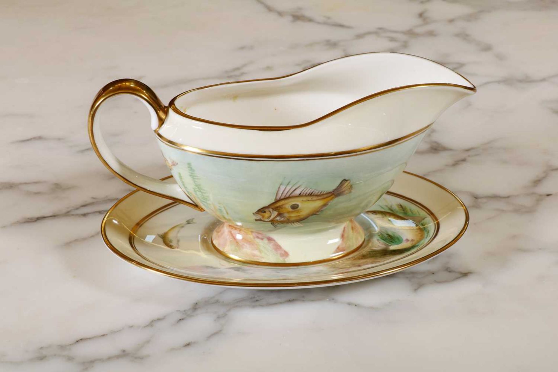 A Minton porcelain fish service, - Image 14 of 32