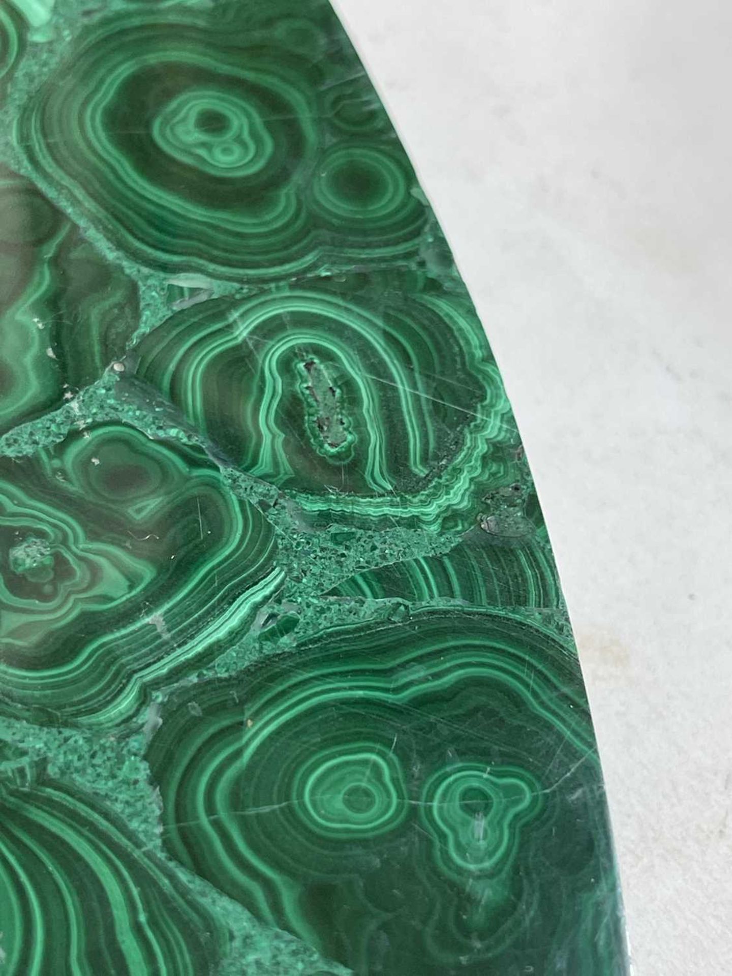 A near pair of malachite tabletops, - Image 12 of 55