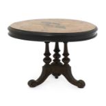 A Victorian miniature specimen wood centre table,