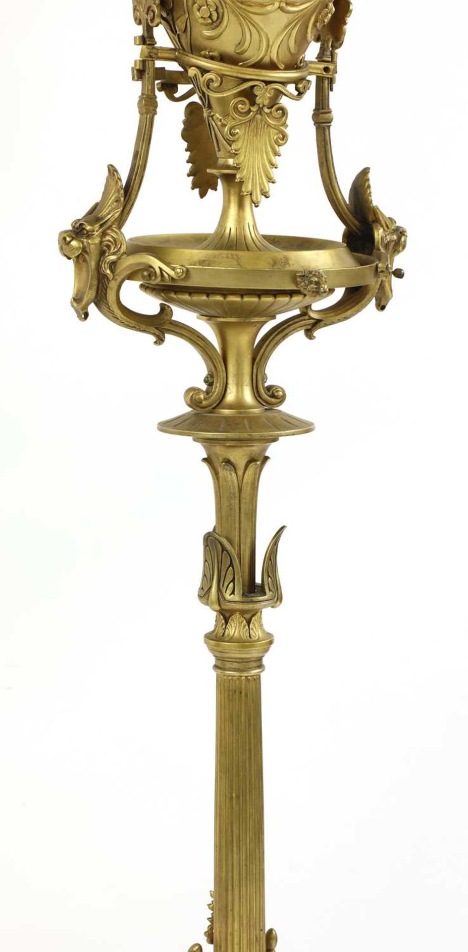 A pair of French Napoleon III Greek Revival gilt-bronze torchères, - Bild 6 aus 8