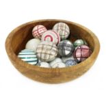 A collection of Scottish carpet bowls,
