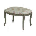 A French Louis XV-style painted stool,