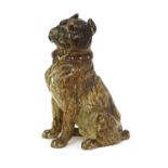 A cold-painted bronze model of a mastiff,