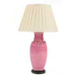 A Chinese Canton export-style table lamp,