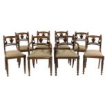 A set of eight George IV mahogany dining chairs in the manner of Gillows,