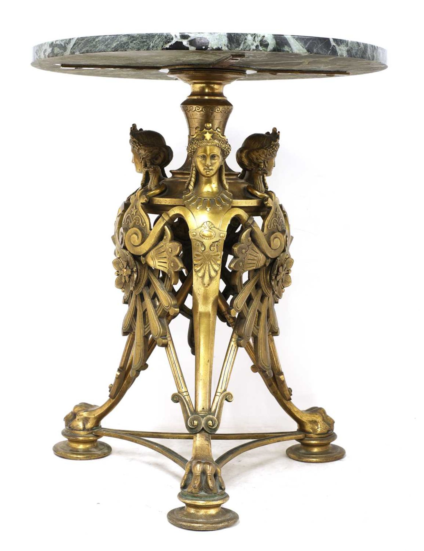 A French Napoleon III gilt-metal occasional table, - Bild 2 aus 4