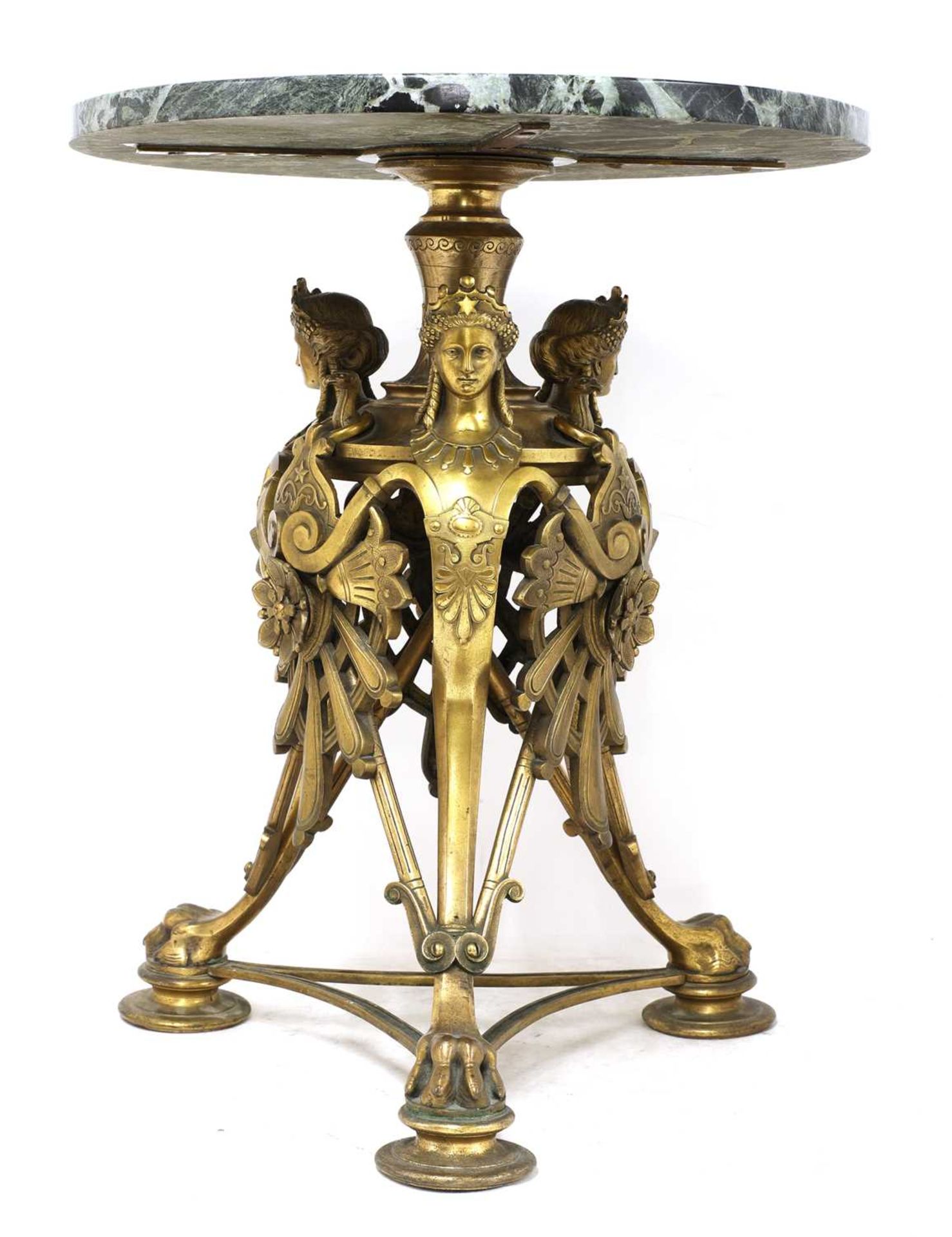 A French Napoleon III gilt-metal occasional table, - Image 2 of 4