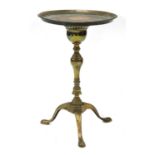 A George II brass kettle stand,