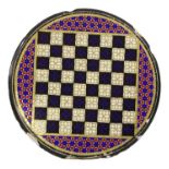 A mirror mosaic chessboard table top,