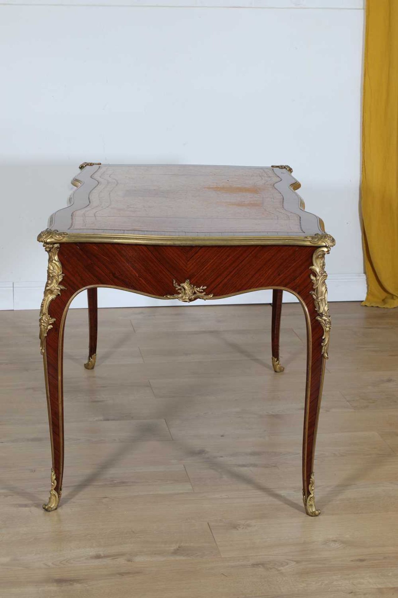 A French Louis XV-style kingwood and ormolu mounted bureau plat, - Image 3 of 12