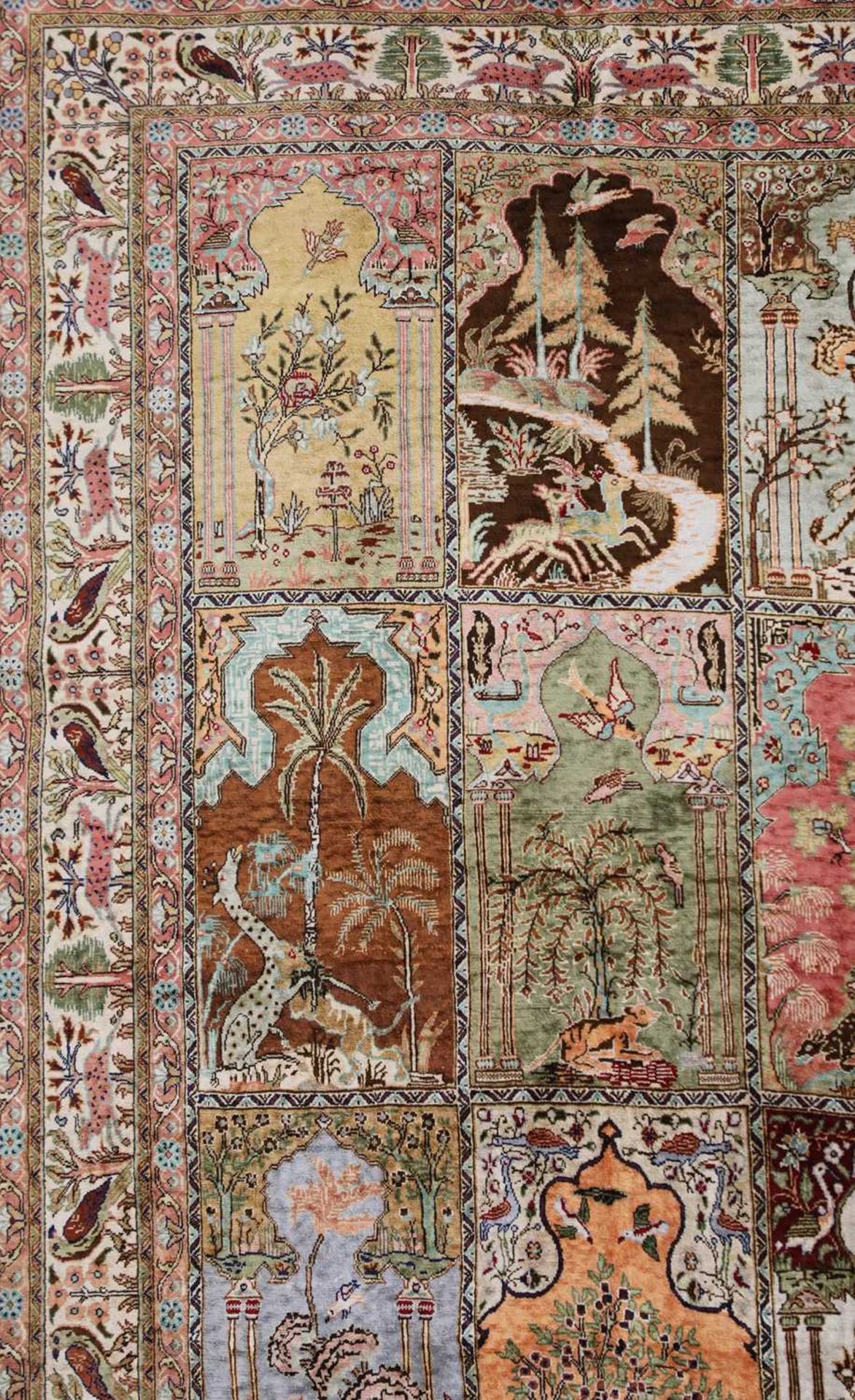 A Turkish silk Kayseri rug, - Image 4 of 12