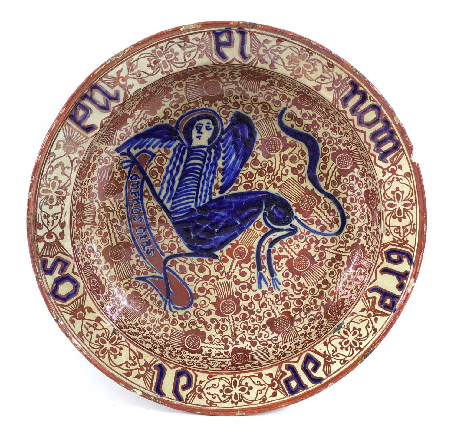 An Hispano-Moresque pottery dish,