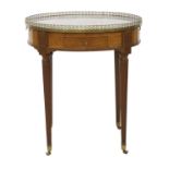 A French mahogany occasional table,