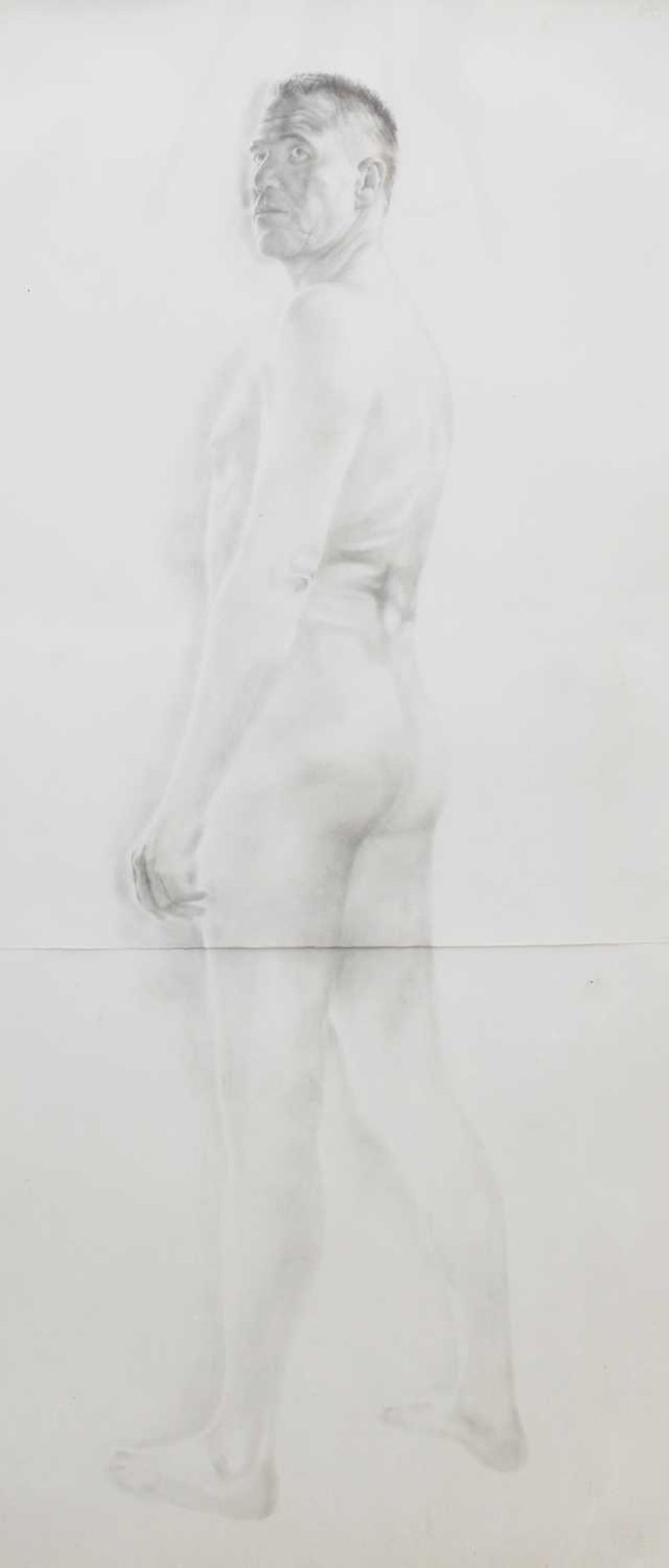 A NUDE PENCIL DRAWING